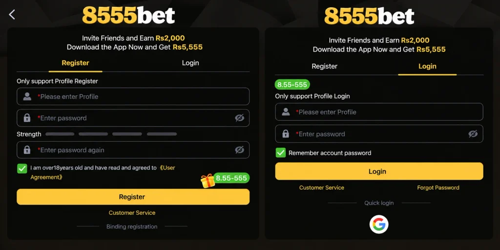 8555bet login and 8555bet register